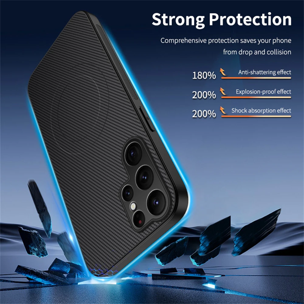 Magsafe Magnetic Carbon Fiber Bumper Phone Case Cover