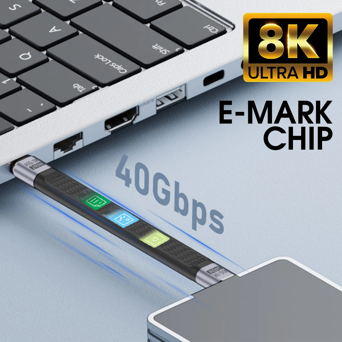 Cabo de Dados de Carregamento Rápido para Telefone e Notebook Suporte 8k 4k Transmissão de Vídeo 40gbps 20gbps Usb 4.0 pd 240w 100w