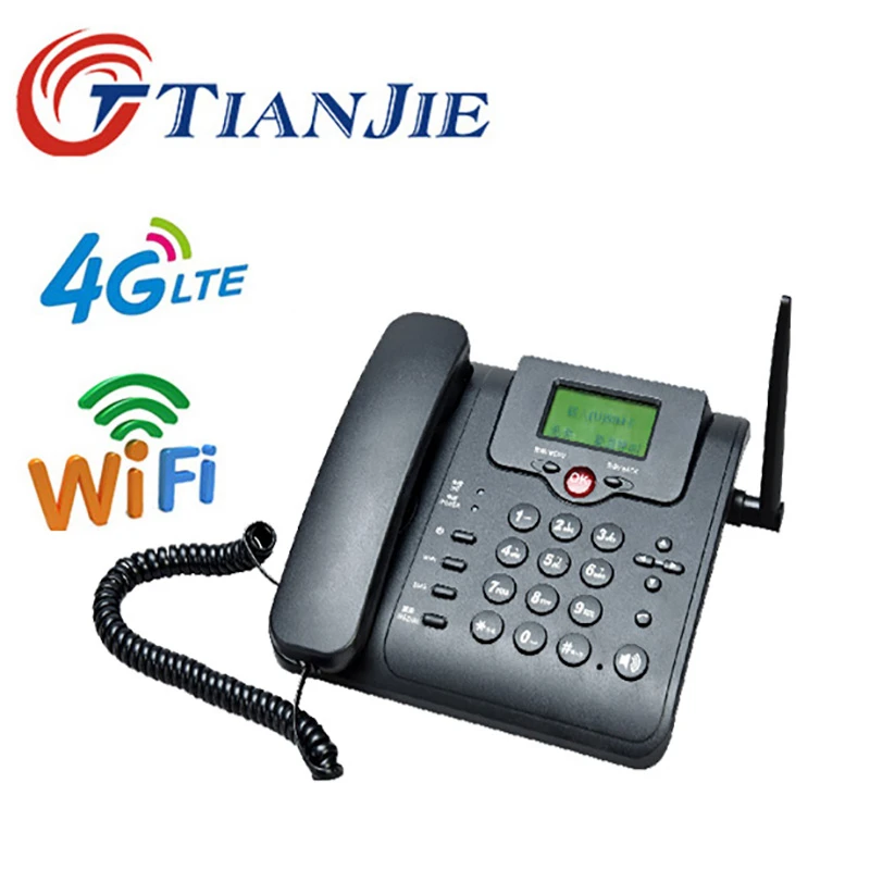 TIANJIE 4G Wifi Router LTE GSM Cordless Fixed Voice Call Desk Telephone Landline Phone Wireless Modem Wifi Sim Card Booster