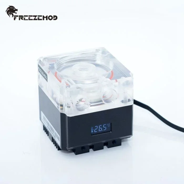 Zemod-pc Bomba Refrigeradora de Água Pwm Fluxo Inteligente 800l h va Sensor de Temperatura Lcd Luz Rgb Refrigeração do Computador Pu-fs6m-p - Imagem 3