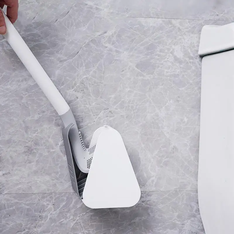 Toilet Cleaning Brush Silicone Wc Cleaner No Drill Durable Vertical Leakproof Soft Automatic Innovative Brush Tool for toilets