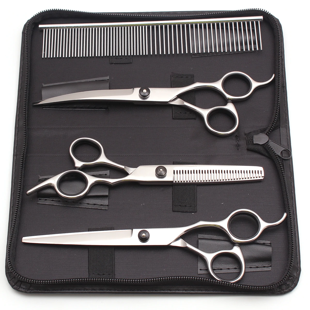 Dog Grooming Scissors 6" 7" Japan Stainless Thinning Shears Pet Hairdressing Scissors Curve Chunker Shears dog grooming scissors