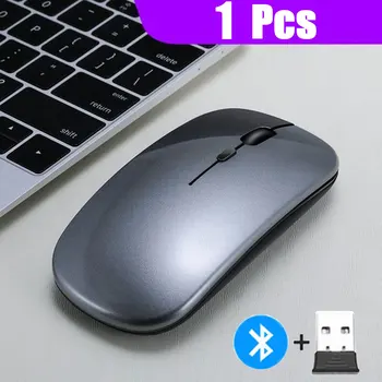 2.4GHz Wireless  + Bluetooth 5.0 Wireless Mouse For Tablet Laptop Computer Ultra Thin Wireless Mice AAA Battery Version 12