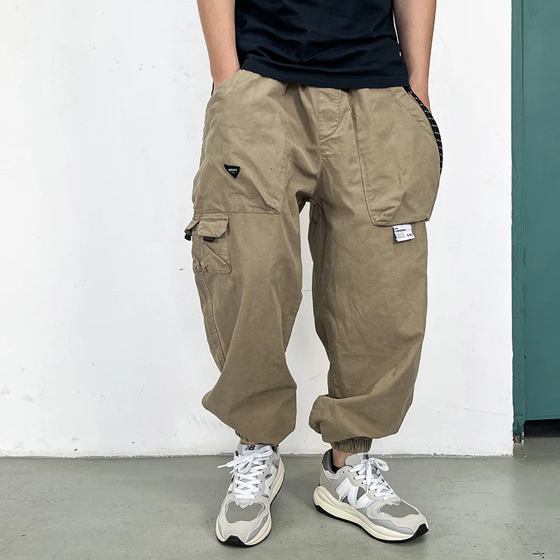 BM Japanese Streetwear Multi-Pocket Casual Harem Pants For Men Clothing Harajuku Jogging Pants Korean Hip Hop Cargo Trousers Casual Pants Sports Pants Casual Sports Pants