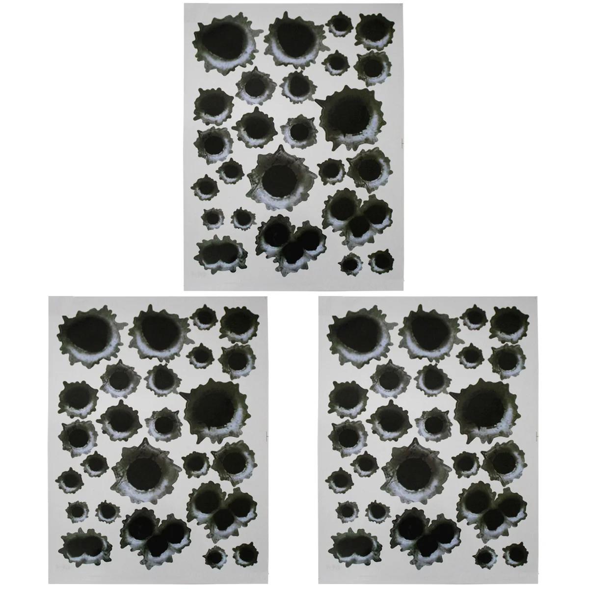 

3 PCS Scratches Cover Car Stickers Creative Personality Truck Decal Waterproof Bullet Hole Refit Modified