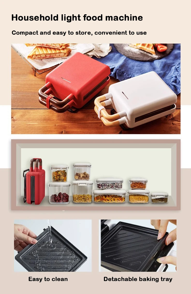 Description Picture 2 of itemDMWD Multifunctional Sandwich Machine Electric Frying Pan Breakfast Light Food Waffle Maker DIY Muffin Maker Oven Grill Toaster