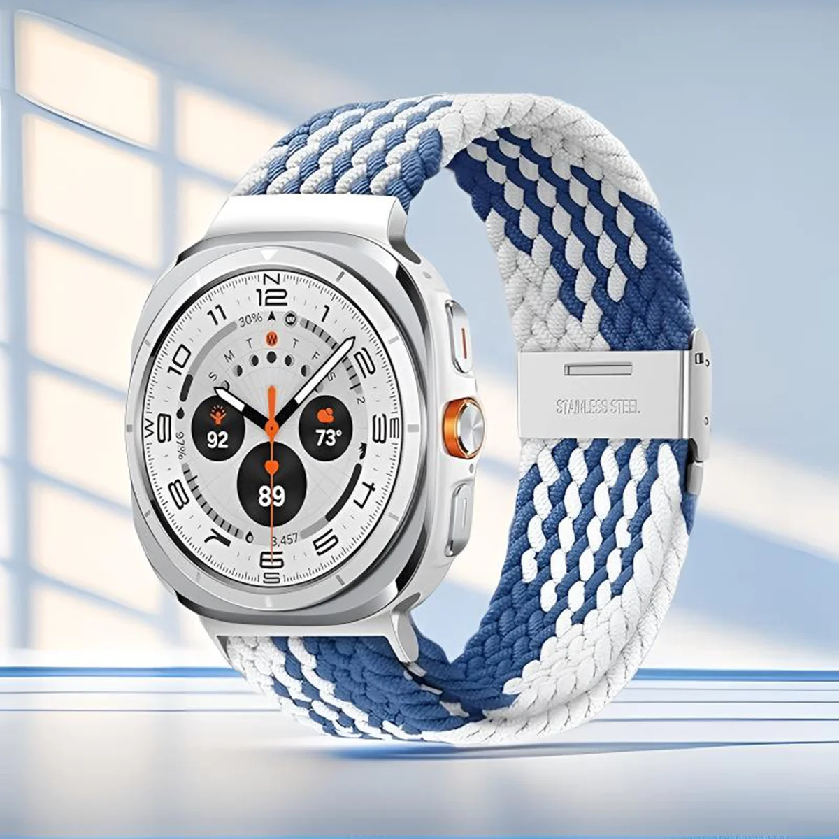 Braided Metal Buckle Adjustable Watch Bracelet Strap