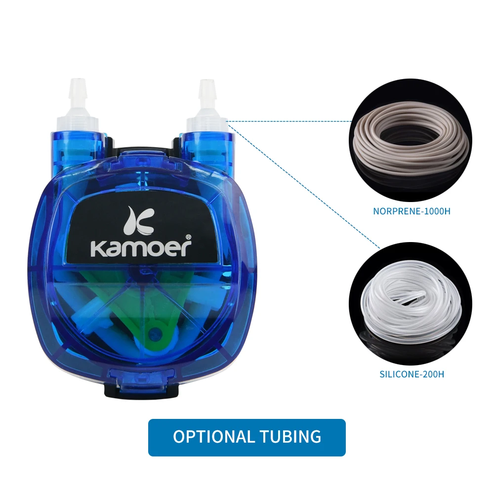 Kamoer 300-600ml/min KHM3 식품 음료용 Norprene/실리콘이 포함된 고유량 연동 펌프 12V 24V DC 모터 도징 펌프