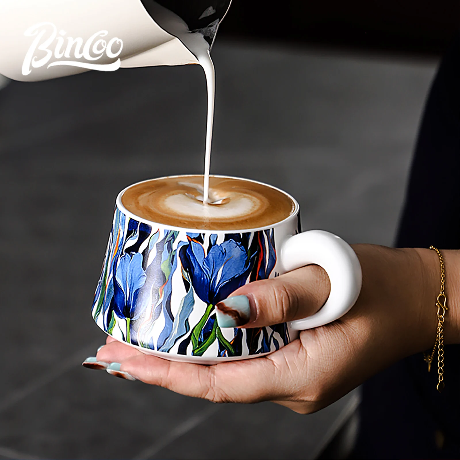 طقم قهوة سيراميك فاخر 260 مل