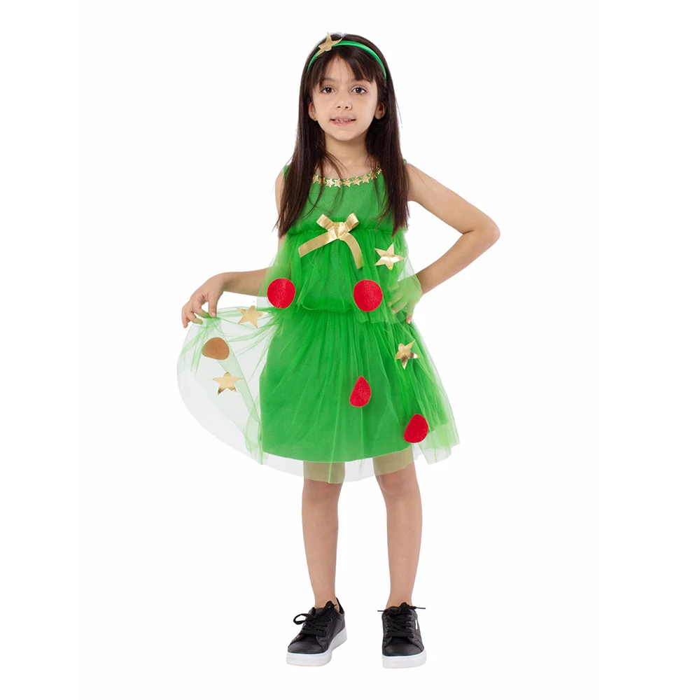 

Toddler Christmas Tree Costume Green Tutu Dress Xmas Party Kids Halloween Costume For Girls Christmas Tree Dress