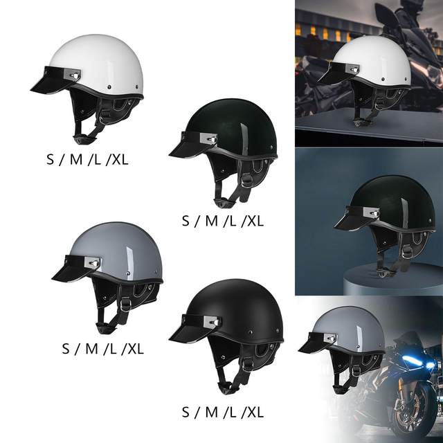 Motorcycle Helmet Removable Sun Visor Comfortable Motorcycle Half Helmet