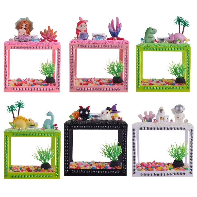 DIY Fish Bowls Mini for Turtle Feeding Box Small for Carrier Easy to Cle