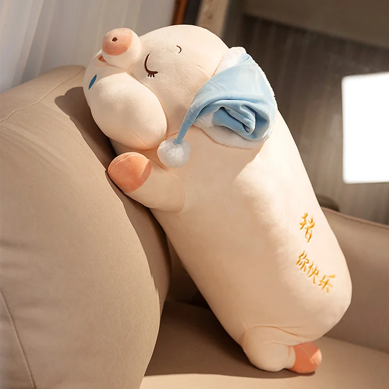 

Kawaii New Lying Pig Plush Toy Cute Stuffed Animal Piggy Doll Soft Baby Soothing Sleep Pillow Home Decor Girl Xmas Gift
