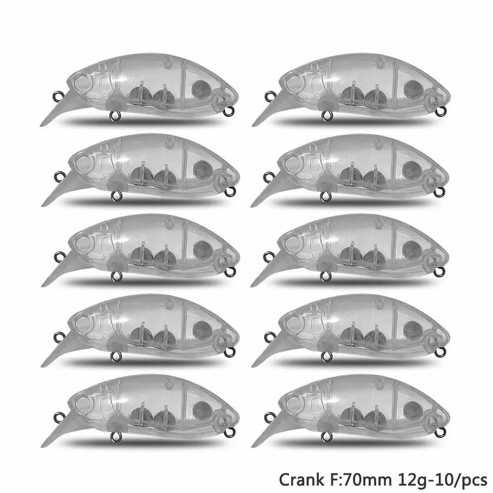 Señuelo De Pesca Sin Pintar, Cebo Artificial, 60mm, 12,5g, Blanco, FO19