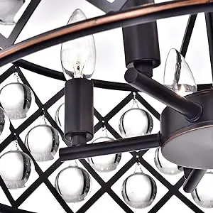 candelabra bulbs within the drum shade