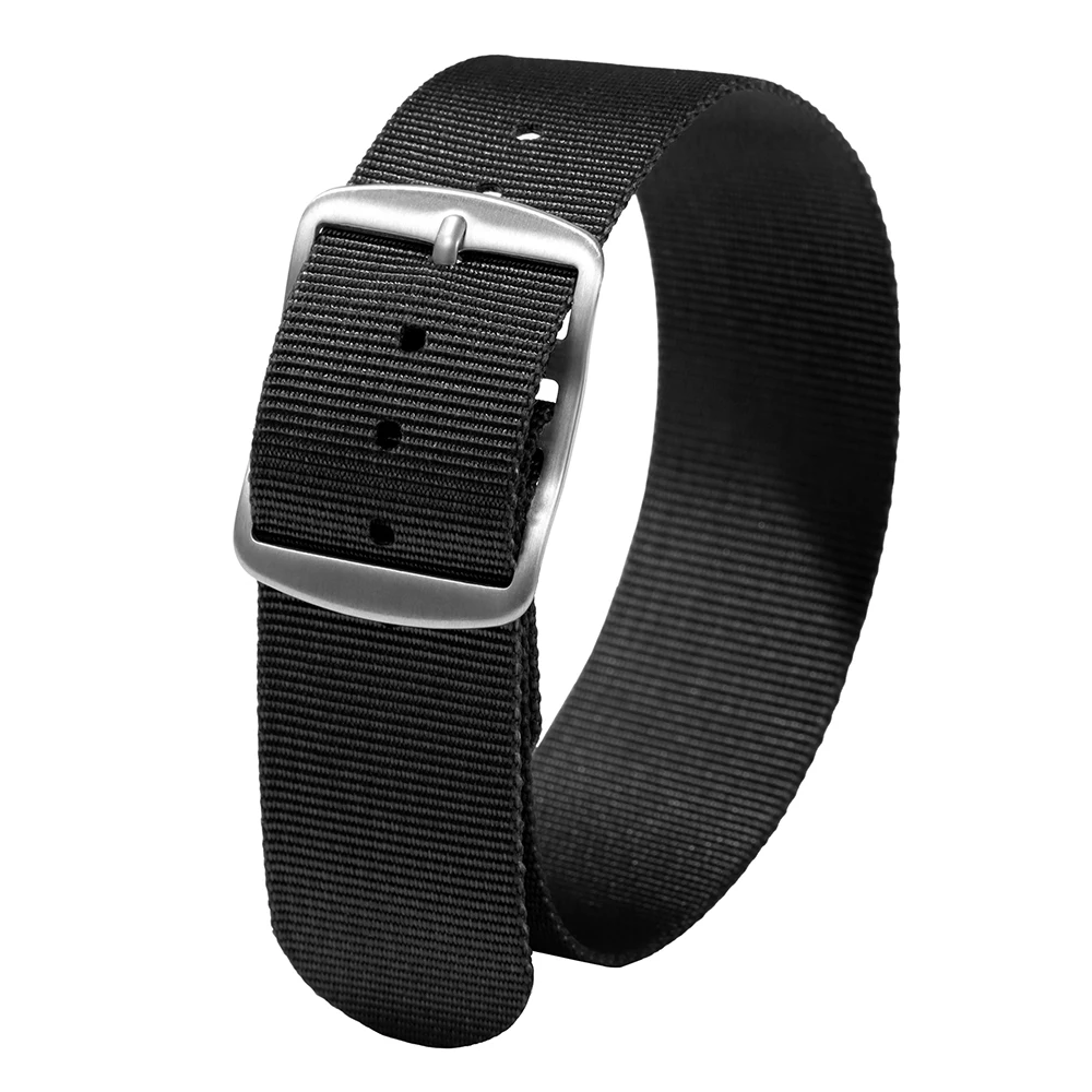 Premium 20mm Nylon Military-Style Watch Band - Comfortable, High-Quality, and Washable Strap for Men and Women