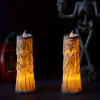 Halloween Skeleton Lamp LED Luminous Candle Horror Decoration Prop Ghost Groom Bride Couple Lamp Ornament Halloween Decor 1