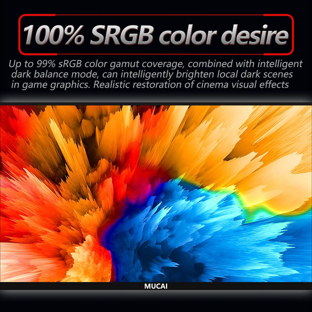 MUCAI-27 ġ PC IPS  144Hz LCD ÷ HD 165Hz ũž ӿ ǻ ȭ,  г HDMI ȣȯ, DP