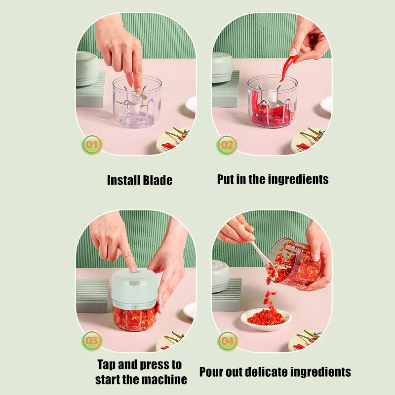 Multifunctional Cooking Machine Automatic Household Meat Grinder Baby Supplementary Food Stirring Minced Garlic ﻿ 3