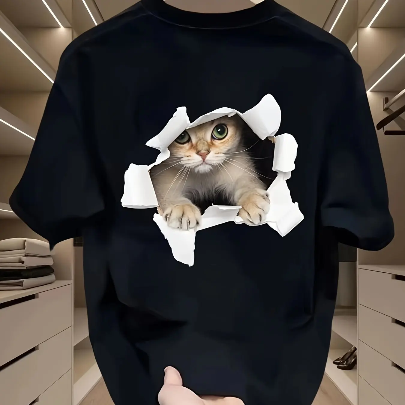 الرجال الصيف 100 القطن المألوف عادية فضفاض حجم كبي...