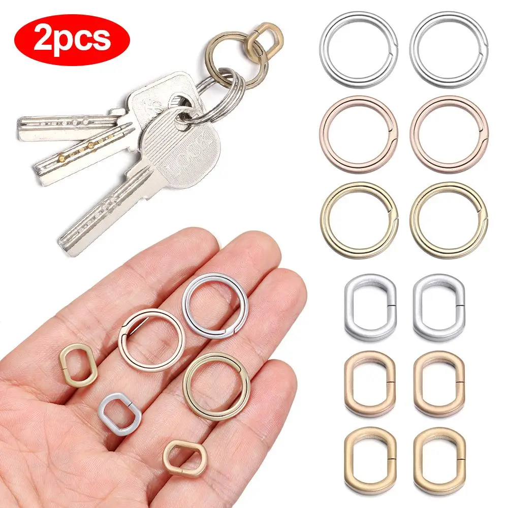

2pcs Outdoor Titanium Alloy Super Lightweight Male Creativity Gift Keychains Buckle Pendant Key Rings Man Car Keychain