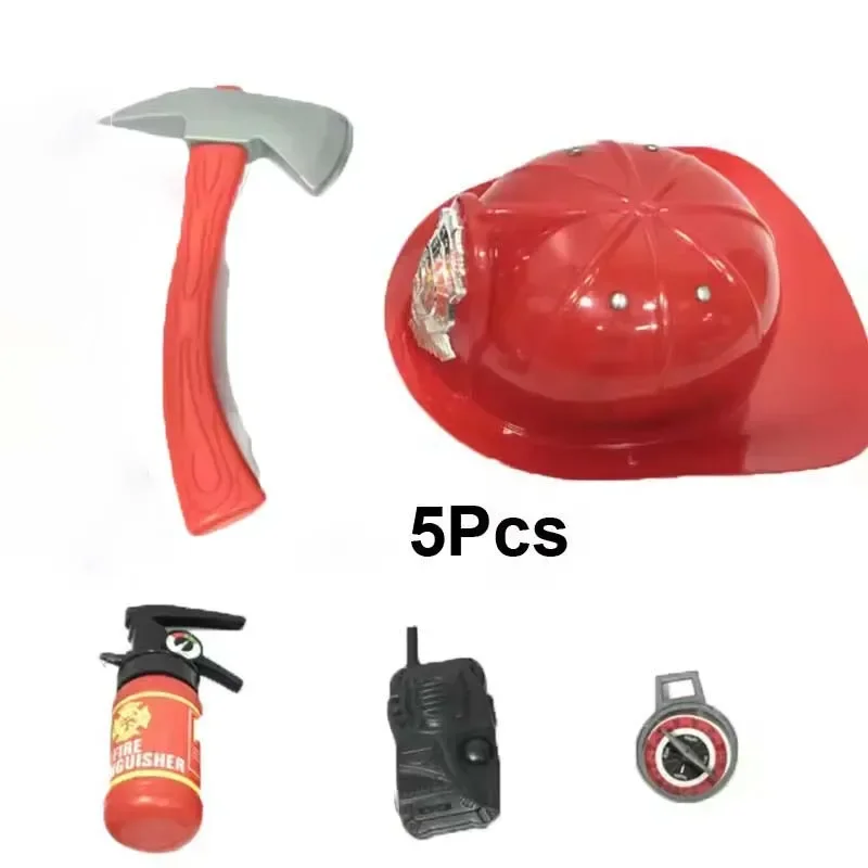 Firefighter Sam Role Playing Costume Set Adult Halloween Christmas Birthday Party Dress Up Pretend Game Accessories Carnival New