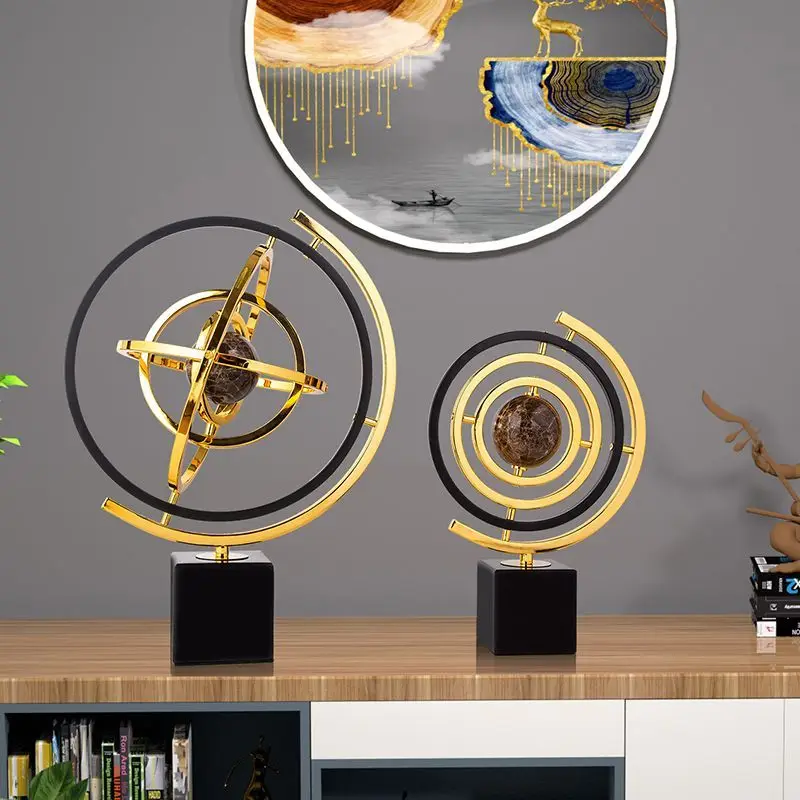 Globe: Luxury Living Room TV Cabinet Decoration, Office Wine Cabinet Decoration，Geography Teaching Equipment