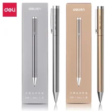 델리 프리미엄 메탈릭 시그니처 펜 0.5mm 골드 실버 젤 잉크 부드러운 필기 펜 서명서 증명서 메뉴용