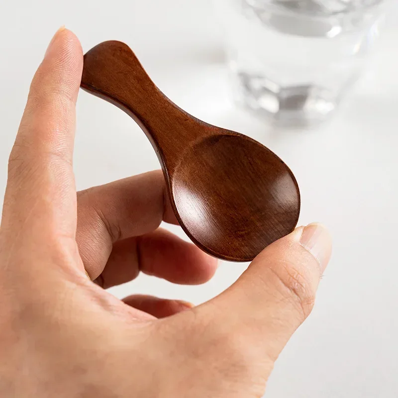 1/2/4Pcs Mini Natural Wooden Spoons Kitchen Spice Condiment Spoon Sugar Tea Coffee Scoop Short Handle Spoon Kitchen Gadgets wooden spoon