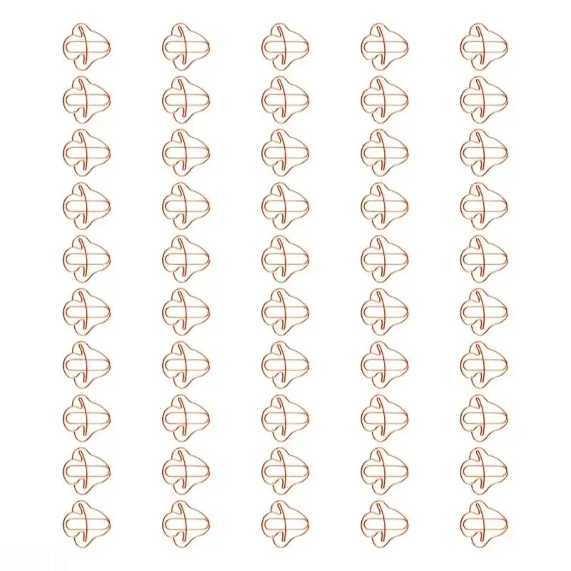 D08B 50Pcs 버섯 모양 금속 종이 클립 문서에 대 한 컬러 책갈피 페이지 클립