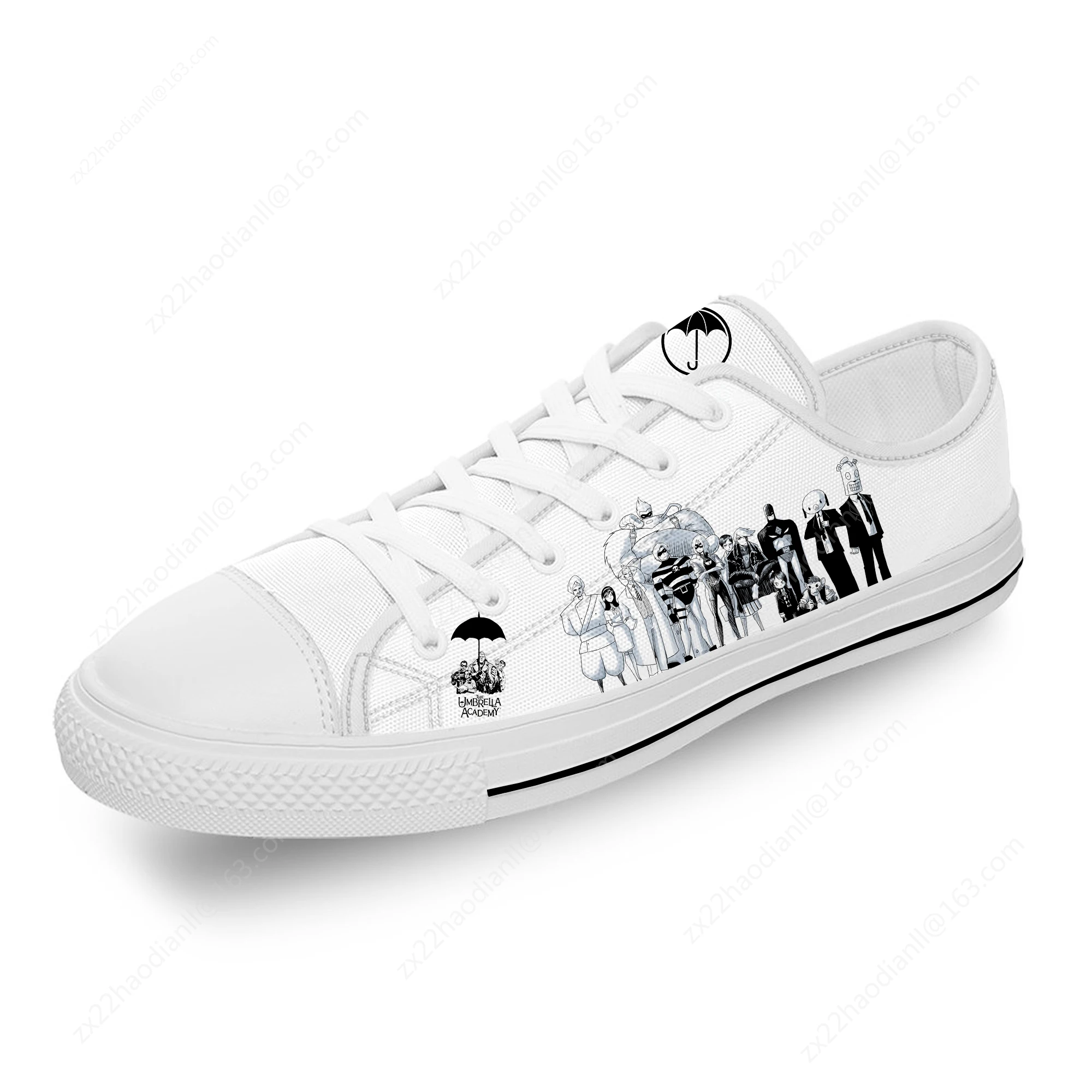 The Umbrella Academy Cha-Cha Diego Vanya Luther Casual Cloth 3D Print Low Top Canvas Shoes Men Women Breathable Sneakers