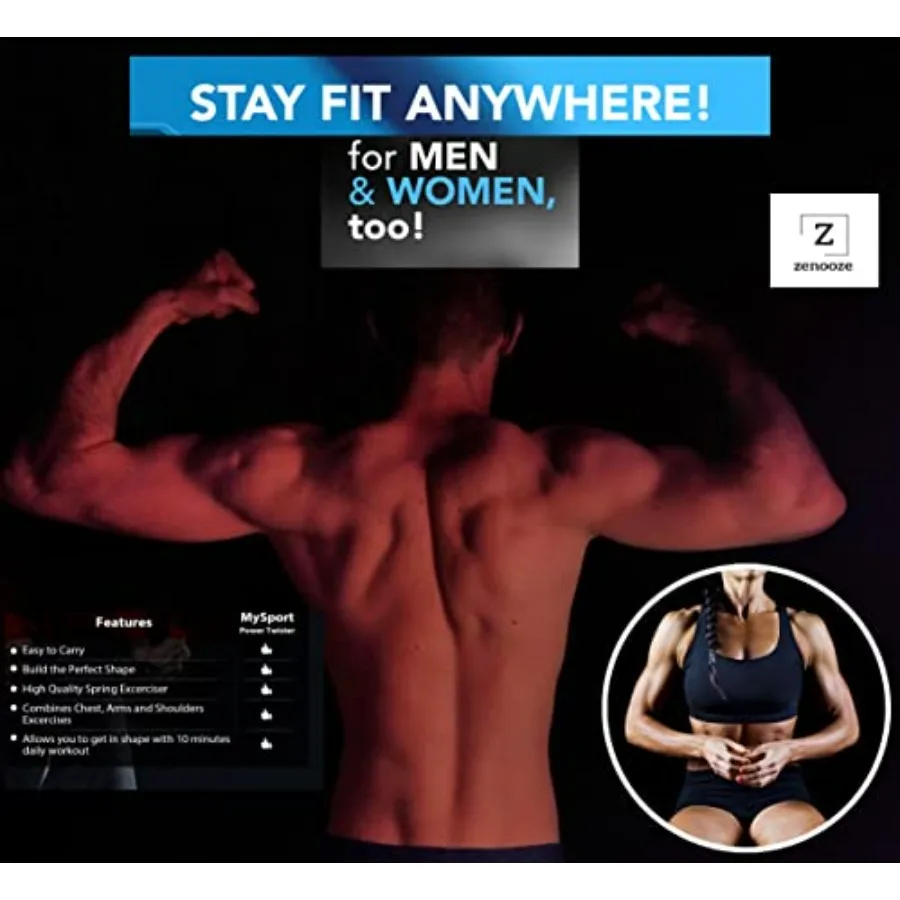 Wrist Strengthener + 55-120 LBS Power Twister Bundle Total Strength Combo