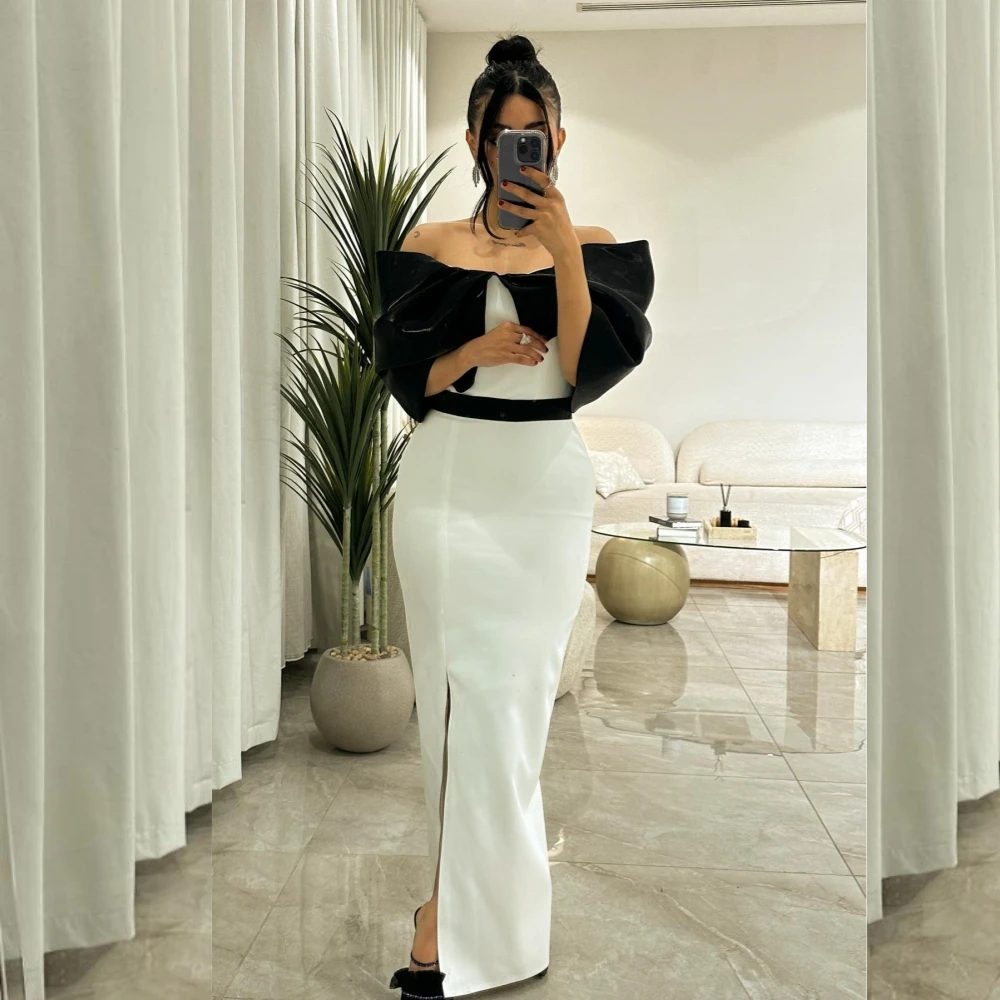 Jiayigong High Quality  Jersey Pleat Ruched Evening Sheath Off-the-shoulder Bespoke Occasion Gown Long Sleeve Dresses