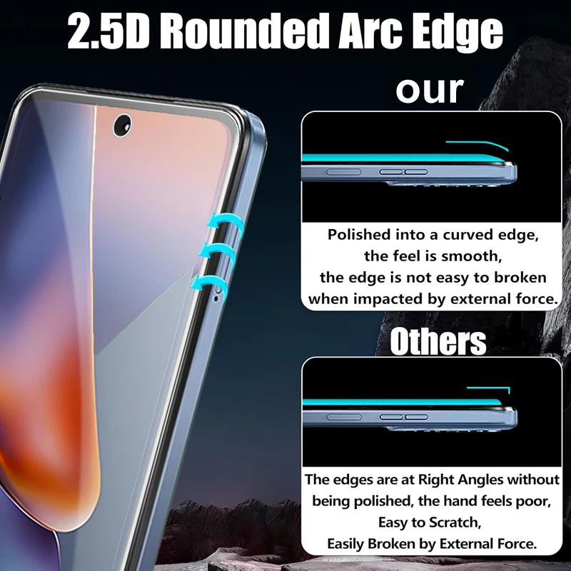 Premium HD Clear Tempered Glass Screen Protector - 4 Pack