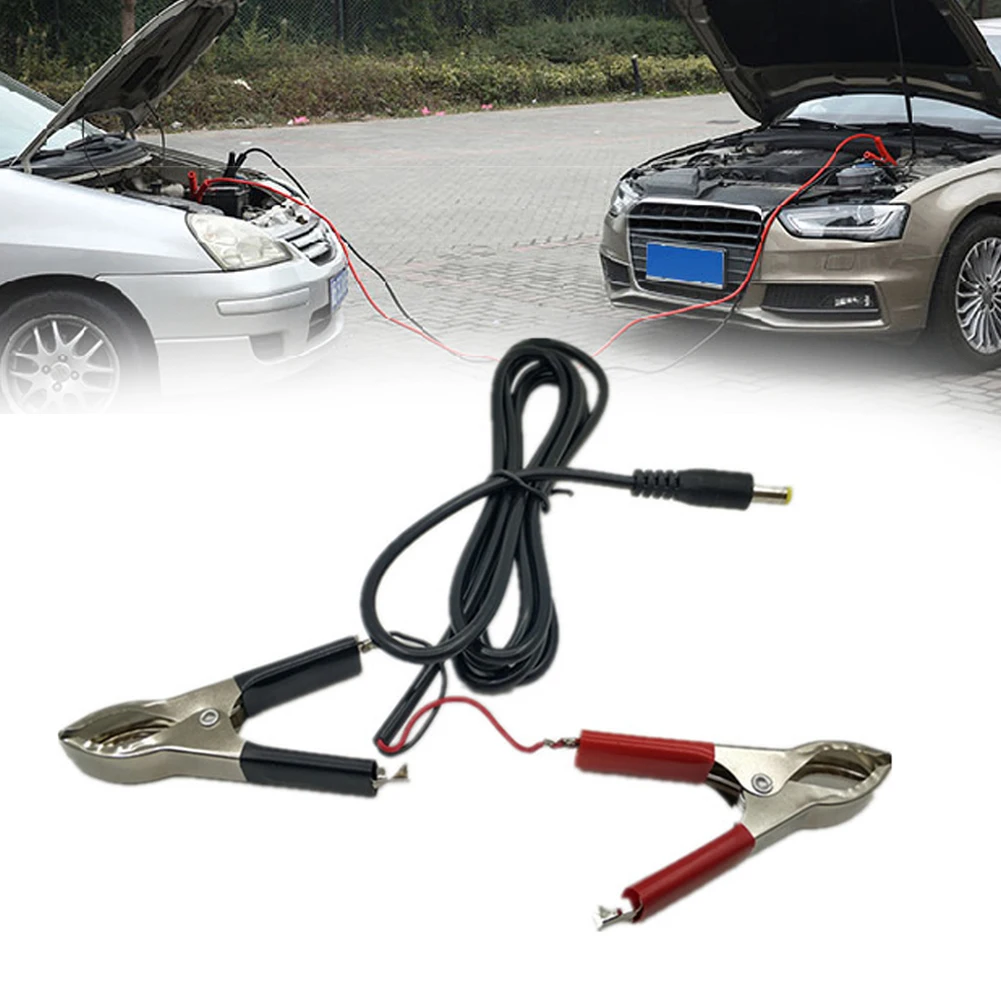 DC Power Plug Male Connector Alligator Clamp Wire Copper Plated 12V/24V Electrical Battery Crocodile Clamp 1.5m For LED Light