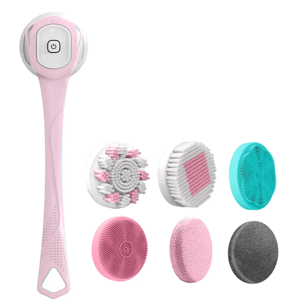 Electric Bath Brush 316g Long Handled Whole Body Exfoliation Bath Brush Soft Bristles