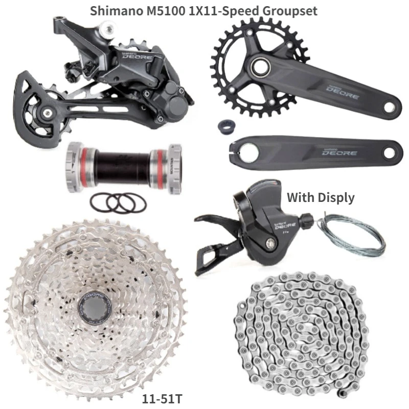 Multa Organo diamante SHIMANO DEORE M5100 Groupset MTB Mountain Bike Groupset 1x11 -Speed  170/175-32T 11-51T Rear Derailleur Shift Lever - AliExpress