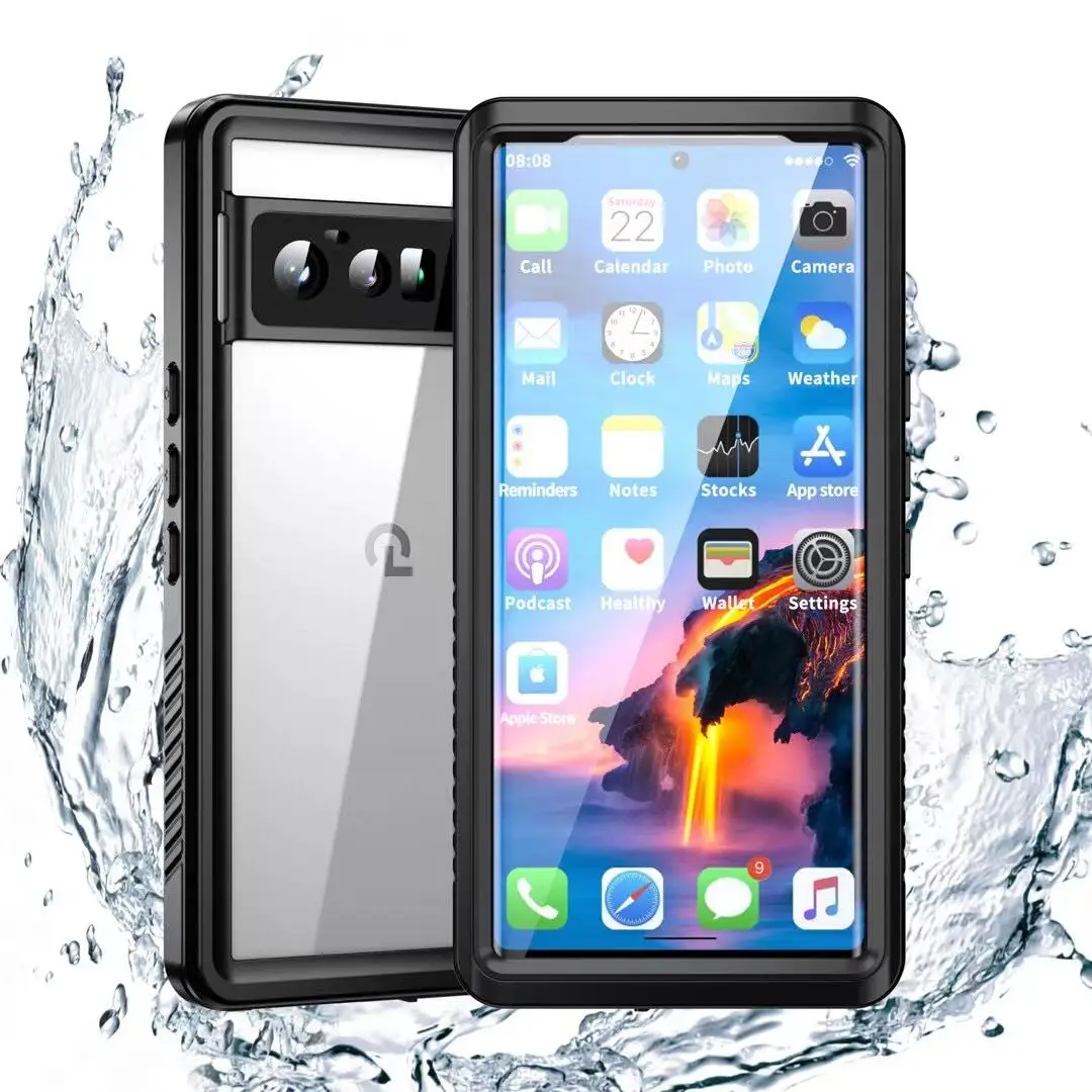 

Водонепроницаемый чехол Pixel 6pro для плавания для Google Pixel 6 pro, противоударный чехол, встроенный защитный чехол для экрана, защитный чехол
