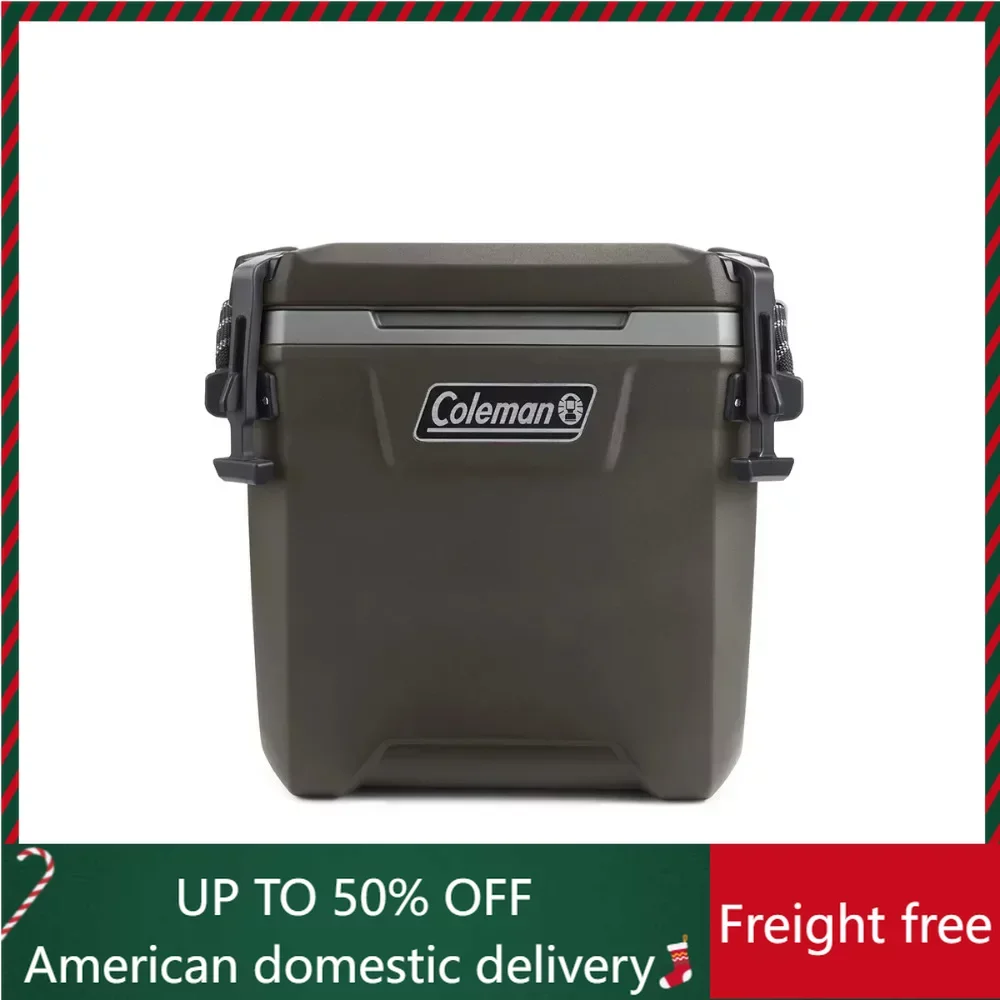 

Portable Hard Cooler Brown Walnut Color Ice Box 28 Quart High Performance Ice Chest Freight Free Cooler for Drinks Beach