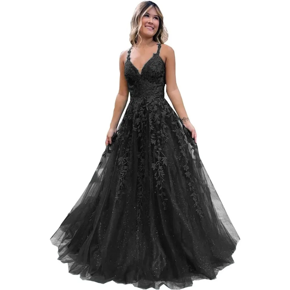 Burgundy lace applique wedding party dress long sexy V-neck Bridesmaid Gown spaghetti straps Evening Prom robe hochzeitspartykle 6