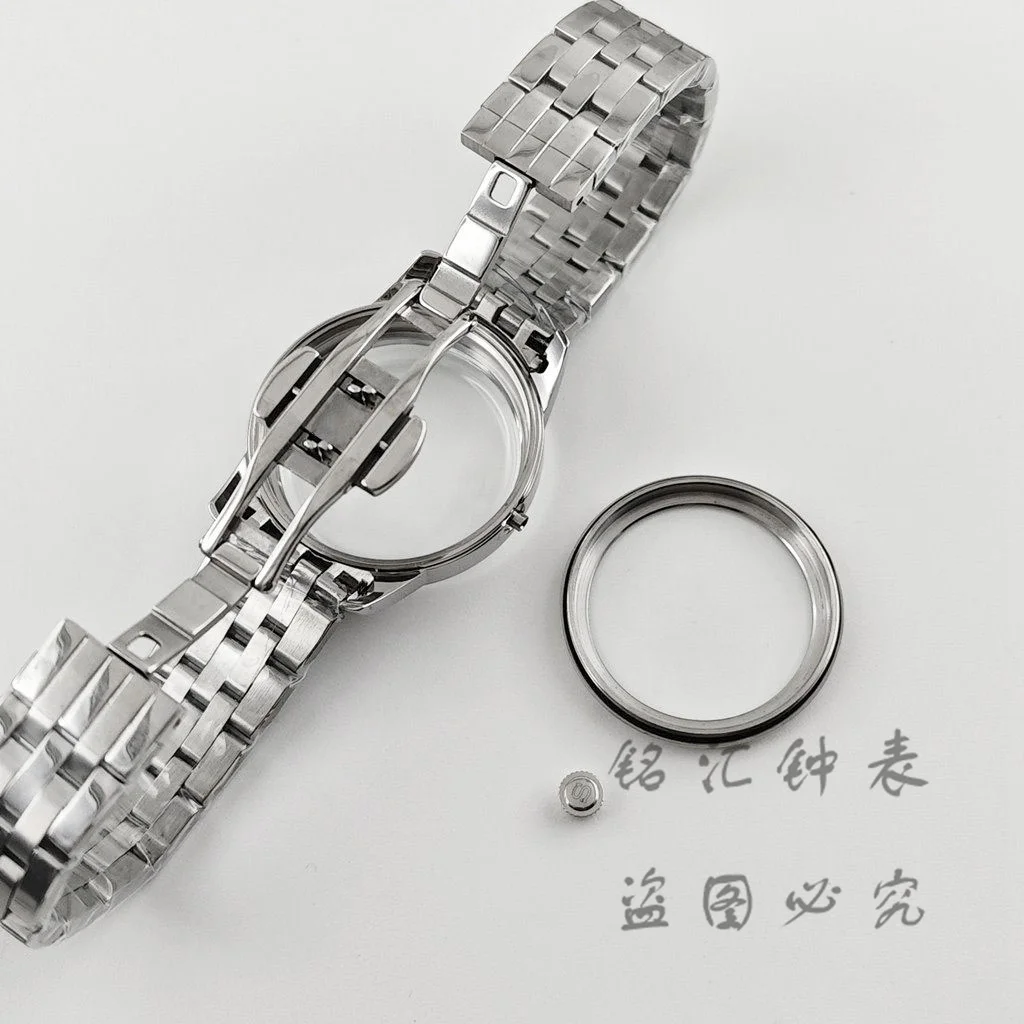 Elegant Ladies' Stainless Steel Cocktail Watch with Crown Arch Glass