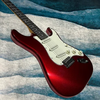 Metallic Red ST Electric Guitars - Mahogany Body - Rosewood Fingerboard - SSS Pickups - Free Shipping