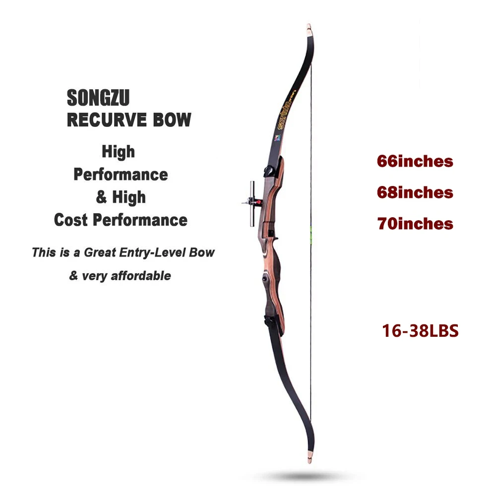 

Рекурсивный лук Sanlida 66 дюймов 68 дюймов 70 дюймов 16-38 фунтов RH, лук для стрельбы из лука Songzu Jandao