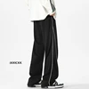 Clean Fit Sweatpants for Men Trendy Side Piping Spliced Straight Leg Pants All-matching Casual Jogging Outdoor Trouser 3