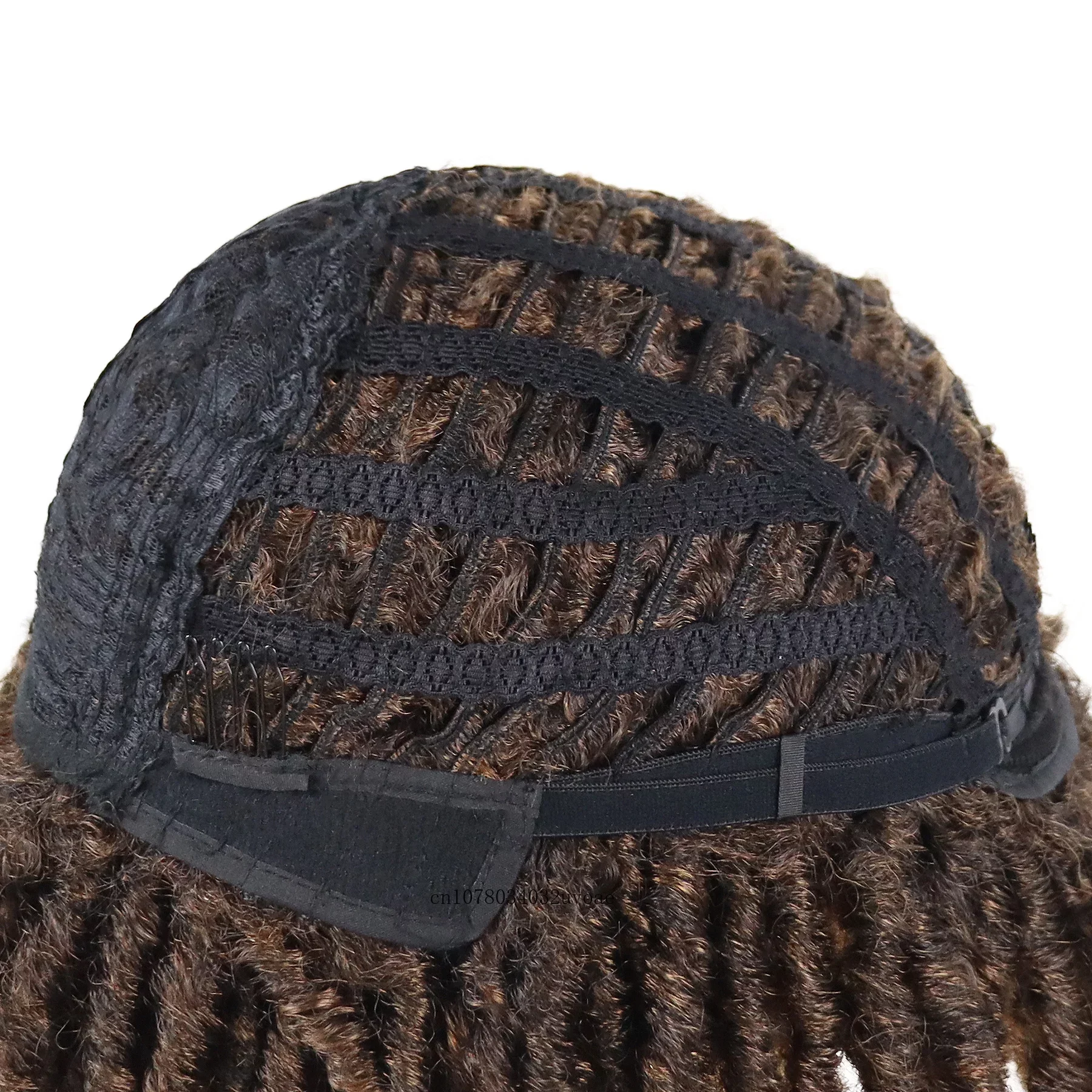 Synthetic Short Dreadlock Wig Natural for Men Rasta Wigs Afro Bob Ombre Brown Crochet Twist Hair Braided Wig Dreads Wigs Costume synthetic wig halloween wig