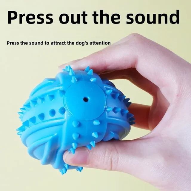 Pet Toys Small Dogs Rubber Resistance To Bite Sound Barbells Barbed Dumbbells Teeth Cleaning Chew Training Toys Pet Supplies 5