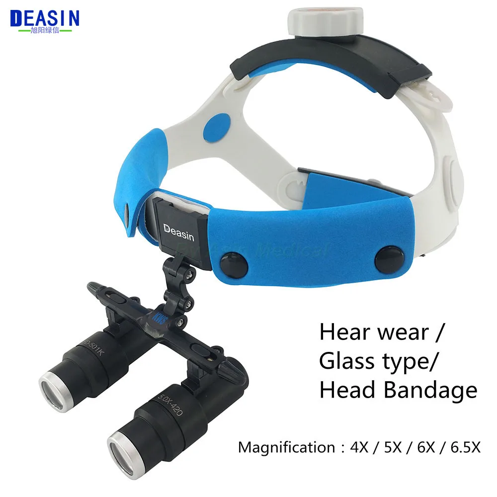 Loupes Dentaires 4x 5x 6x Type Binoculaire, Type Casque, Loupe De