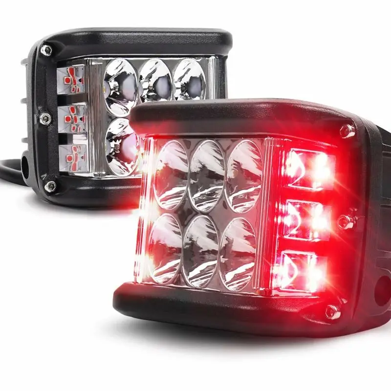 4"LED Work Light Dual Side Shooter Led light 45W Led Pod Off Road Flashing Light For Car Truck Pickup Boat Suv