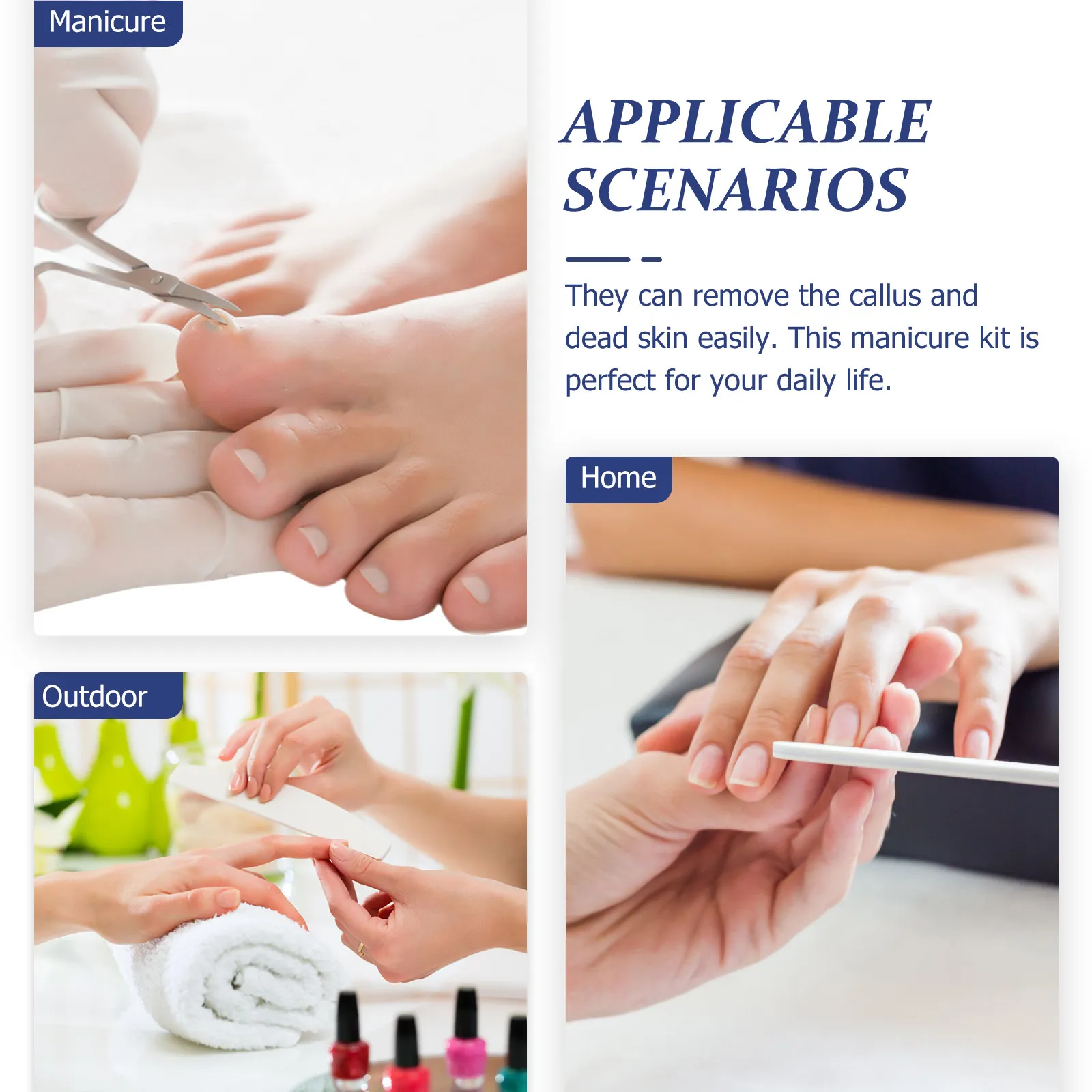 1세트 스테인레스 스틸 손톱깎이 세트 다기능 매니큐어 페디큐어 키트 휴대용 가정용 네일 케어 키트 전문가용