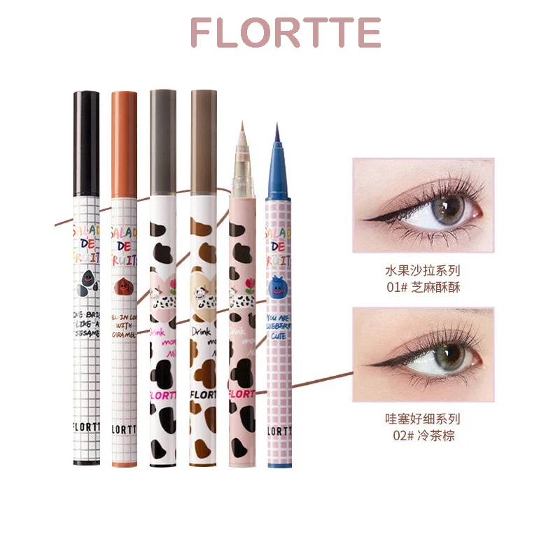 FLORTTE Wow So Light Eyeliner Pen Suborbital Hypertrophic Orbicularis Pen Waterproof Longlasting Women Beauty Cosmetic Makeup